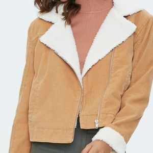 Corduroy cropped coat